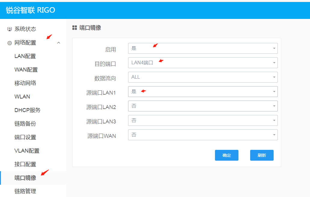 銳谷工業(yè)路由器端口鏡像怎么使用？